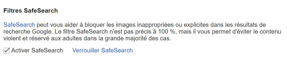 filtre Google